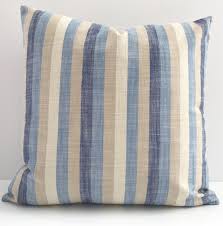 Stripe Throw Pillow Cover With Zipper Blue Tan Decorative Etsy In 2021 Stripe Throw Pillow Blue Throw Pillows Throw Pillows