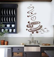 wall vinyl decal coffee shop cup