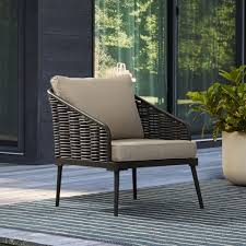 Beacon park brown wicker outdoor patio swivel lounge chair with toffee trellis tan cushions with rich traditional styling, this swivel with rich traditional styling, this swivel wicker lounge chair from the beacon park collection adds sophistication to your outdoor living space. Corvo Outdoor Lounge Chair