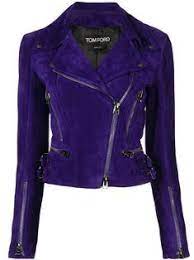 Tom Ford Cropped Zipped Biker Jacket Farfetch In 2021 Purple Leather Jacket Celebrities Leather Jacket Leather Jacket