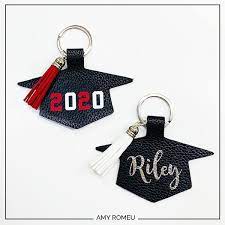 Graduation Keychain Cricut Diy Graduation Keychain Leather Keychain Diy Leather Keychain