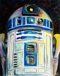 R2d2 Painting By Artist Lani Woods Star Wars Painting Star Wars Art Star Wars Canvas Painting