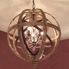 Wooden Orb Chandelier Metal Orb Detail And Crystal Wooden Orb Chandelier Orb Chandelier Wooden Chandelier