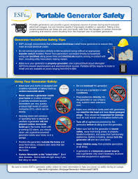 Portable Generator Safety Esfi Electrical Safety Foundation International Fire Safety Tips Electrical Safety Portable Generators