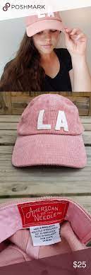 American Needle La Pink White Baseball Cap White Baseball Cap American Needle Pink White