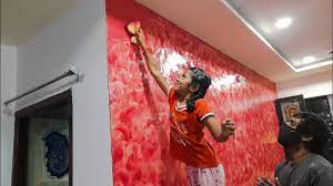 Easy simple wall texture design. How To Make Easy And Simple Wall Texture Painting Design From Hyderabad 9550708840 Youtube