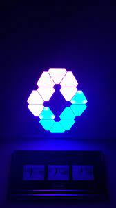 Nanoleaf Aruora In The Bedroom Above The Bed Nanoleaf Designs Nanoleaf Lights Wall Design
