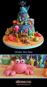 Under The Sea A Very Bubbly Birthday Cake Chocolate Sponge And Peanut Butter Flavoured Whipped Choc Ocean Cakes Ocean Birthday Cakes Underwater Birthday Cake