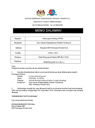 Click to view in fullscreen. Memo Minit Mesyuarat Kali Kedua