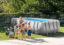 18ft X 9ft X 52in Rectangular Ultra Frame Pool Set Ultra Frame Above Ground Pools Store I Rectangular Pool Above Ground Swimming Pools In Ground Pools