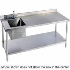 Stainless Steel Work Benches Stainless Steel Workbench With Sink 72 L X 30 W 16 Gauge Stainless Steel Steel Workbench Cabinets And Countertops Workbench