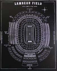 Lambeau Field Print Black Basement Football Stadiums