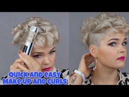 Whether it's for work, a casual meeting or a hold the newest ponytail up, and, using an elastic band, tie both the sections from the check out these trending hair accessories that you can style your short hairstyles with! Christmas And New Years Hair And Make Up For Super Short Hair Salirasa Youtube How To Curl Short Hair New Year Hairstyle Short Hair Styles