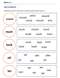 sight words worksheets for kids online splashlearn
