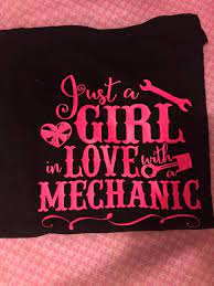 Excited To Share The Latest Addition To My Etsy Shop Women T Shirt Just A Girl In Love With A Mechani Women Mechanic Shirt Mechanic Shirts T Shirts For Women