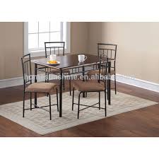An expandable solid wood dining table is both functional and stylish, while the armless dining chairs include comfortable cushions and neutral colors that will go with any decor. Modern Dining Table Set 4 Chairs Sturdy Walnut Wood Metal Home Furniture 5 Piece Buy Dining Table And Chairs Beech Wood Furniture Smart Home Furniture Modern Home Theater Furniture Product On Alibaba Com