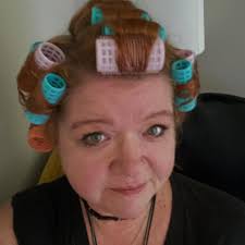 Trying out a new hair thing. I don't want to use heat if I don't have to. I  need better products to put in before I do the curlers, and possibly  non-Velcro?