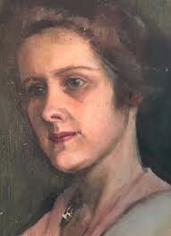 MABEL PUGH, PENNSYLVANIA ACADEMY SITTER, ORIGINAL OIL PAINTING