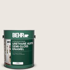 Match valspar paint to your behr color swatch. Behr 1 Gal Ae 37 Snow Dust Urethane Alkyd Semi Gloss Enamel Interior Exterior Paint 390001 The Home Depot