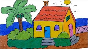 Garden design drawing for kids. Garden With Children Drawing Dunia Belajar