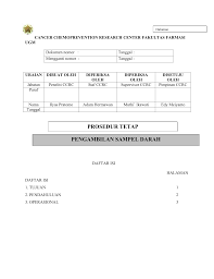 Check spelling or type a new query. Pengambilan Sampel Darah Prosedur Tetap