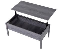 Metal riveting and locking casters enhance the industrial aspect and provide functionality. Grey Lift Top Coffee Tables Love My Lift Top Coffee Tables