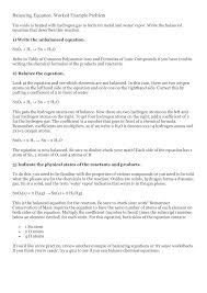 (coefcients equal to one (1) do not balancing equations practice answer key part a: Balancing Equation