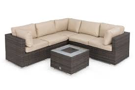 Find maze rattan oxford corner garden sofa set with rising table ice bucket at homebase visit your local for the. Maze Rattan Porto Corner Sofa Set Brown The Clearance Zone