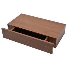 High gloss white led floating shelf 235x235x38mm. Duraline Floating Wall Shelf With Drawer Walnut 100 X 48 X 25 Cm Amazon Co Uk Really Large So Need To Wall Shelf With Drawer Drawer Shelves Floating Drawer