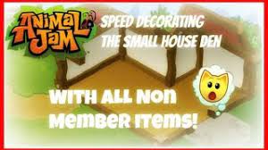 Good Animal Jam Christmas Houses Easy Small Den 2022 Play Wild Animal Jam: Speed Decorating The Small House Den With Just Non Member  Items! - Youtube