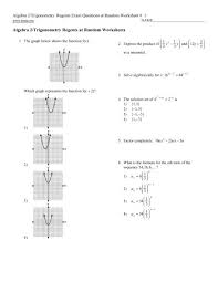 The algebra 1 regents is not an easy exam, but it can certainly be accomplished. Algebra 2 Trigonometry Regents At Random Worksheets