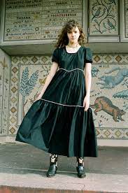 Batsheva Empire Dress Black Garmentory
