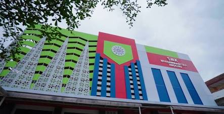 Gedung SMK Muhammadiyah Imogiri, buatan AI