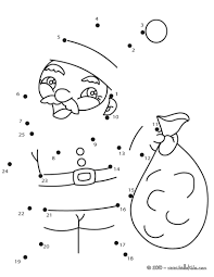 Santa Dot To Dot Prikker Bokstaver Jul