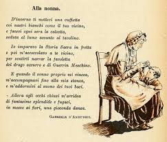 Testo Della Poesia Alla Nonna Di Gabriele D Annunzio Versi Iniziali D Inverno Ti Mettevi Una Cuffietta Coi Poesia Per La Nonna Libri Di Lettura Filastrocche