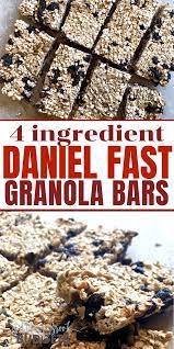 Daniel Fast Granola Bar Recipe Just 4 Ingredients Recipe Daniel Fast Daniel Fast Snacks Granola Recipe Bars