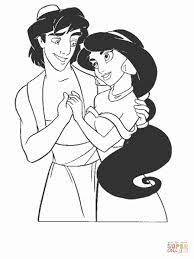 Aladdin is a lovable street urchin who meets princess jasmine, the beautiful daughter of the sultan of agrabah. Jasmine And Aladdin Together From Aladdin Coloring Pages Aladdin Coloring Pages Coloring Pages For Kids And Adults