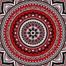 Black And Red Pattern Design Red And Black Mandala Art Print By Mantra Mandala Society6 Mandala Art Mandala Art Lesson Mandala Throw Pillow