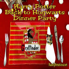 Each place setting comes with a cup, bowl, salad plate, and entree plate. Diy Party Mom Harry Potter Back To Hogwarts Dinner Party