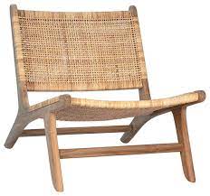 Made in rustic teak style outdoor furniture is a great way to get a cozy garden, patio or. Natural Teak Wicker Easy Chair Tropical Outdoor Lounge Chairs By Design Mix Furniture Houzz