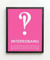 interrobang typographic print punctuation graphic etsy grammar posters classroom how to write handing over duty report