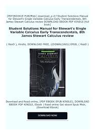 Instructor's solutions manual part 1 (to accompany thomas' calculus, early transcendentals, 10th. Hardcover Student Solutions Manual For Stewart S Single Variable Ca