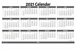 Large space for notes included; 2021 Free Printable Yearly Calendar With Week Numbers Free Printable 2020 Month Printable Yearly Calendar Calendar With Week Numbers Yearly Calendar Template