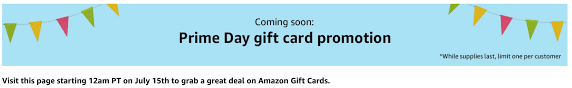 Amazon prime day gift card deal. Expired Prime Day Deal On Amazon Gift Cards Buy 25 Giftcard Get 5 Promo Credit Doctor Of Credit