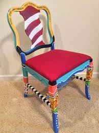 Seuss Inspired Chair Custom Hand Painted Chair Whimsical Etsy Hand Painted Chairs Whimsical Furniture Painted Rocking Chairs