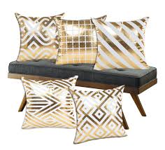 Elegant Gold Patterned Throw Pillows White Throw Pillows Throw Pillows Home Goods Decor
