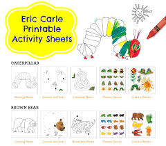 Little simon (september 1, 2020). Printable Eric Carle Activity Sheets And New Sleepwear From Gymboree Jinxy Kids