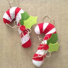 I used premo clays in frost white glitter, pomegranite, and green. Candy Cane Ornaments Christmas Tree Ornaments Peppermint Candy Cane Felt Ornaments Xmas Peppermint Candy Cane Xmas Decor Set Of 2 Felt Christmas Tree Felt Christmas Ornaments Diy Christmas Ornaments