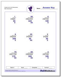 Https Www Dadsworksheets Com Long Division Worksheet By Factors Of 25 Long In 2020 Division Worksheets Long Division Worksheets Division With Remainders Worksheet