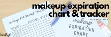 Makeup Expiration Chart And Tracker Free Printable